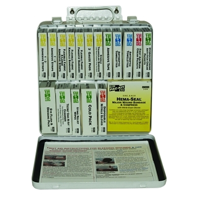 STEEL 24 UNIT UNITIZED FIRST AID KIT STA